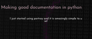 thumbnail for making-good-documentation-in-python-dev_250x105.png
