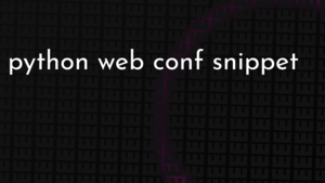 thumbnail for python-web-conf-snippet.png