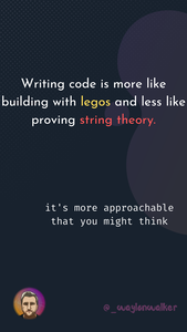 thumbnail for writing-code-is-like-lego-not-string-theory.png
