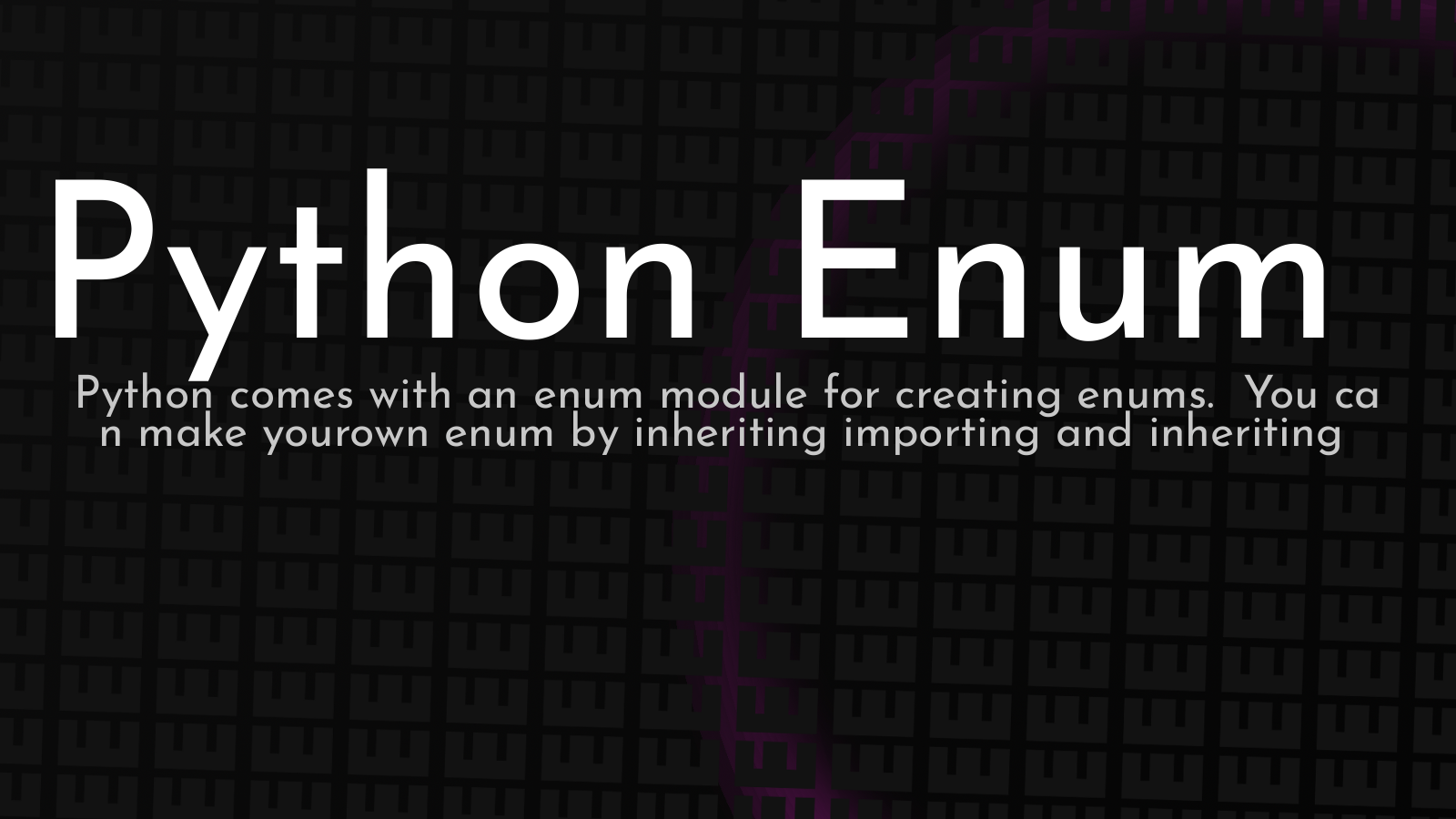 Python Enum