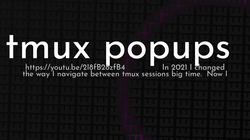 article cover for 
 tmux popups
